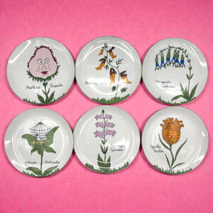 Set of 6 Scully & Scully Nonsense Plates + Original Box S1727 Japan Vintage READ